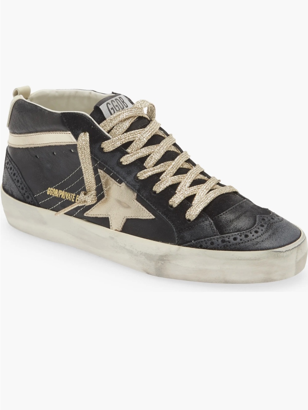 Golden Goose Black and Gold Sneakers.